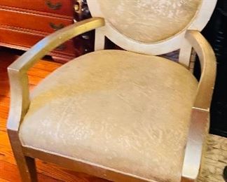 $400 
Pair of silvered armchairs&nbsp;