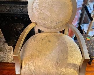 $400 
Pair of silvered armchairs&nbsp;