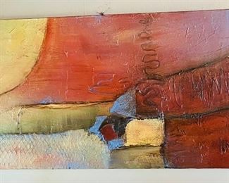 $100 
Original by Fairhope  artist Mary Dean Henke "Line & Color" 15x3030square&nbsp;