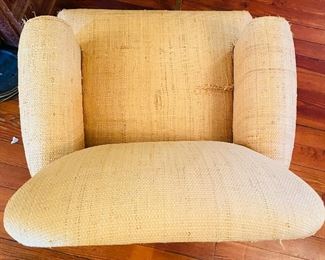 $150 
Donghia raffia armchair as is&nbsp;