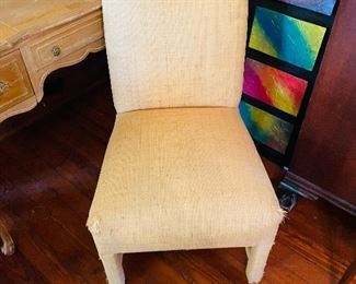 $70 
Donghia raffia chair as is&nbsp;
