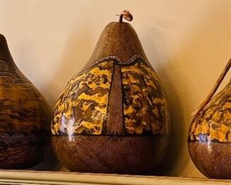 $150 
Lou Mitchell local artist wood gourds (set of 3)