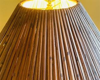 $95 
Green pottery lamp on desk&nbsp;