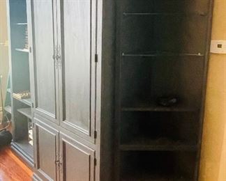 $375 
Grey modular cabinet 8.5 feet L x 22Dx80T