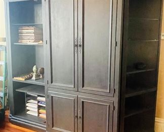 $375 
Grey modular cabinet 8.5 feet L x 22Dx80T