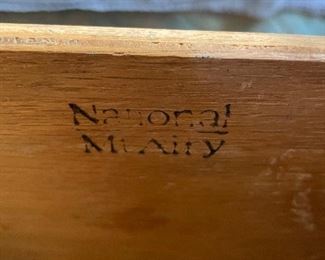 $550 
Vintage Mid century National Mount Airy Pair of chests black  marble top 25Wx18Dx26H