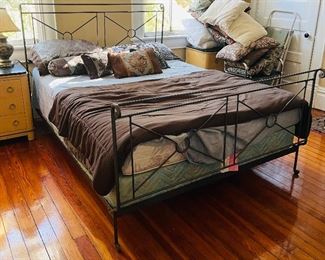 $400 
Iron Queen bed frame (mattress optional)