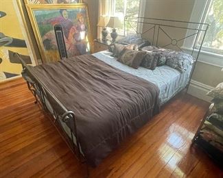 $400 
Iron Queen bed frame (mattress optional)