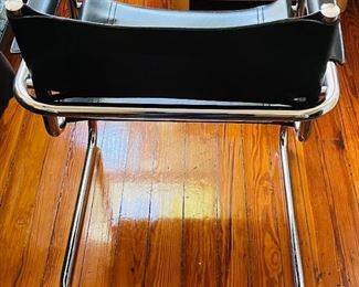 $175 
Single Modern chrome chair with black leather&nbsp;