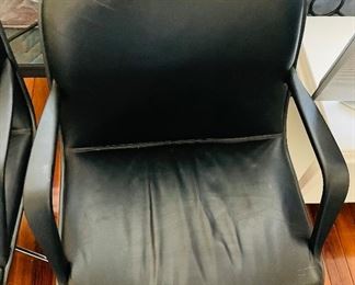 $400 
Vintage Steelcase Charles Pollock For Knoll CAL 451-322 set of  two chairs black & chrome