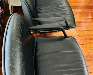 $400 
Vintage Steelcase Charles Pollock For Knoll CAL 451-322 set of  two chairs black & chrome