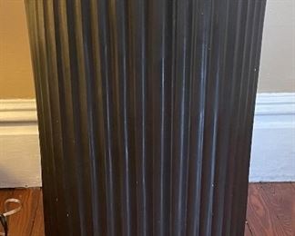 $125 
Grey painted column/stand/side table 19x29