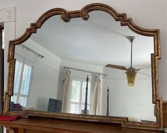 $120 
Mirror 70's painted gold/black PVC