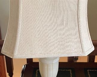 $95 
Alabaster lamp cream shade 25T&nbsp;
