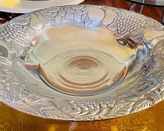 $50 
Large pewter bowl&nbsp;
