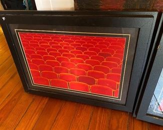 $120 pair of photographs of Saenger theater seats by local artist Emerson. 