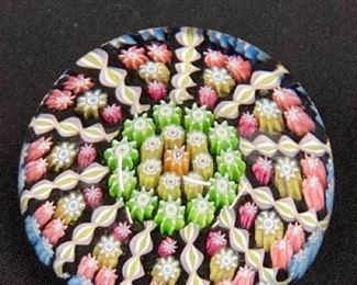 Perthshire Art Glass Mille Fiori Paperweight - Crieff Scotland