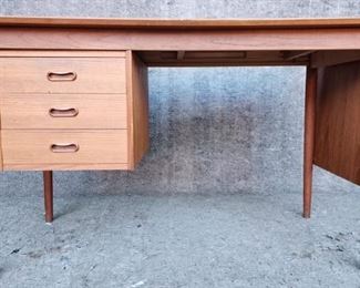 H. Sigh & Sons Century Modern Teak Desk Attrib. to Arne Vodder MCM
