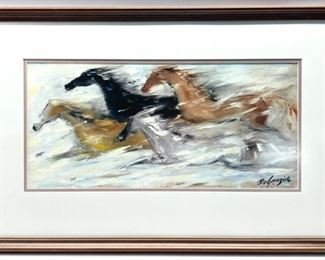 DeGrazia Print of Horse Artwork. Signature in Print
