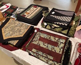 Our client was a gifted crafter. These are some of the table runners she made.  There are quilted runners for every holiday! 