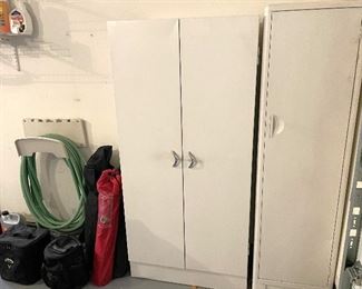 Two vintage metal cabinets