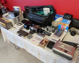 Vintage camera equipment including a nice Fujica