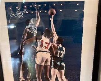 Bill Russell signed framed photograph
