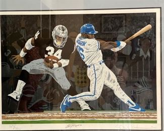 Bo Jackson signed LE serigraph by Rick Rush ( limited edition.  2200.00




