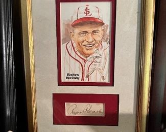 Roger Hornsby Hall of Fame 1930’s 40’s cut signature