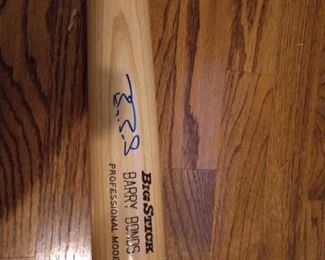 Barry Bonds signed bat.  400.00