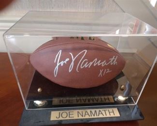 Joe Namath signed NFL football. 500.00