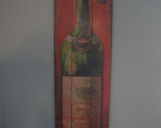 4' tall picture of wine bottle