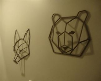Bear, fox wall art