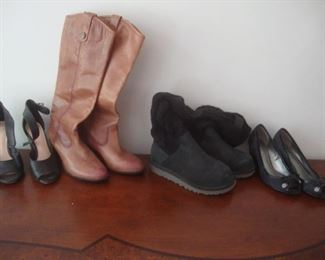 Designer shoes, boots size 6