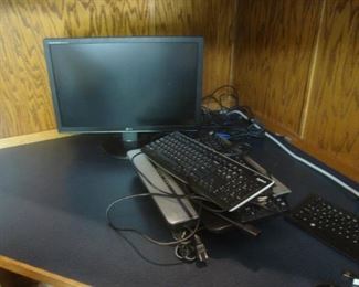 Monitor and computer keyboards