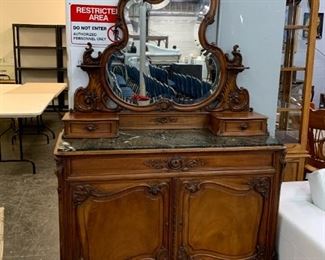 Antique vanity with mirror Orlando Estate Auction