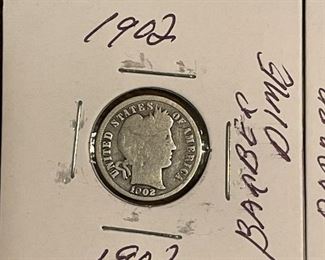 Barber SILVER Dimes
