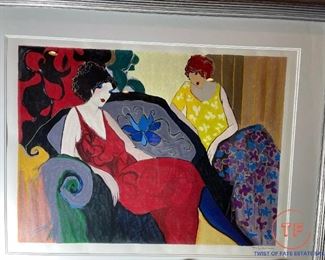 Signed Limited Edition Serigraph "Pretty Woman" by ITZCHAK TARKAY