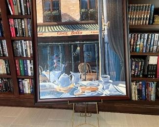 Signed Limited Edition Framed Giclee "Chez Bella" by VICTOR OSTROVSKY