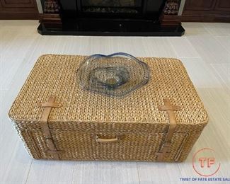 Large Wicker Rattan Trunk / Coffee Table