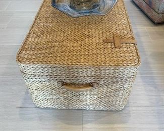 Large Wicker Rattan Trunk / Coffee Table