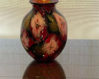 LOTTON Art Glass Vase Signed by CHARLES LOTTON 2000
