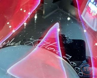 LOTTON Art Glass Vase Signed by CHARLES LOTTON 2000