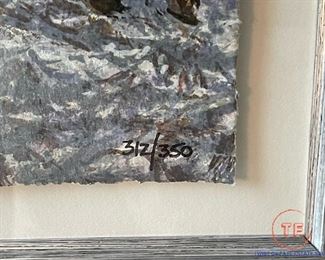 Signed Limited Edition Framed Lithograph "Russia Red Sunset" by ANATOLE KRASNYANSKY