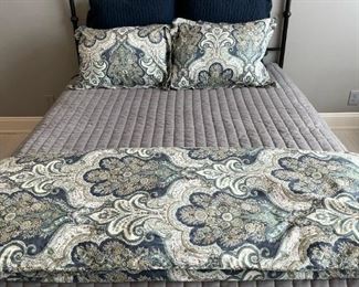 Full Size Bed with Wrought Iron Headboard