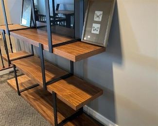 Industrial Style Wood Shelving Unit