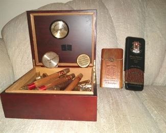 Humidor and cigar holders