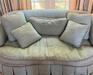 Custom upholstered settee