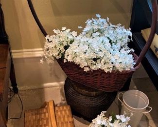 Some of the many baskets in the home