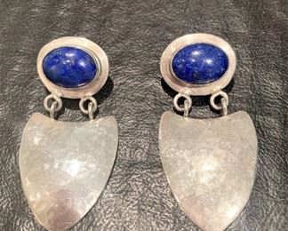Lapis and sterling earrings